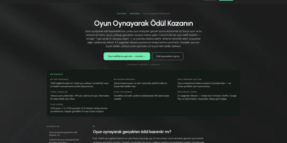 CashyGo, Basit Çevrimiçi Görevleri Tek Listede Toplayarak Hediye Kartına Dönüştürüyor
