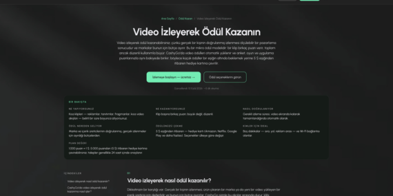 CashyGo’da Boş Dakikalar Puana Dönüşüyor: Video İzleyerek Ödül Kazanma