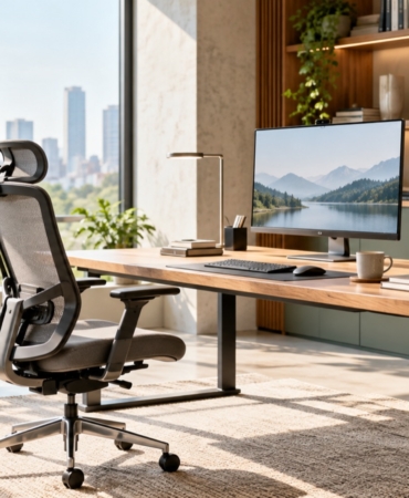 Modern ergonomik ofis çalışma alanı
